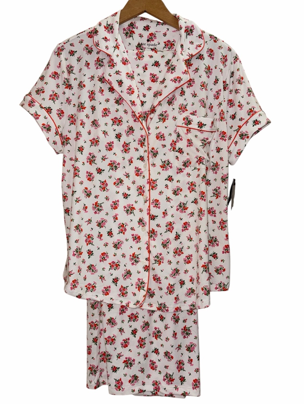Kate Spade Floral Short-Sleeve Pajamas M NWT - Picture 2 of 7